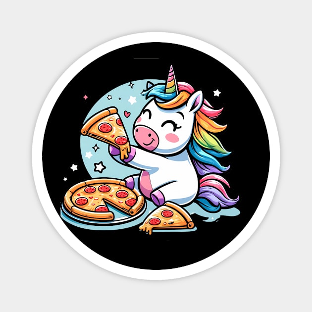 Pizza Unicorn Lover, Love Eating Pizza Magnet by logiamerch